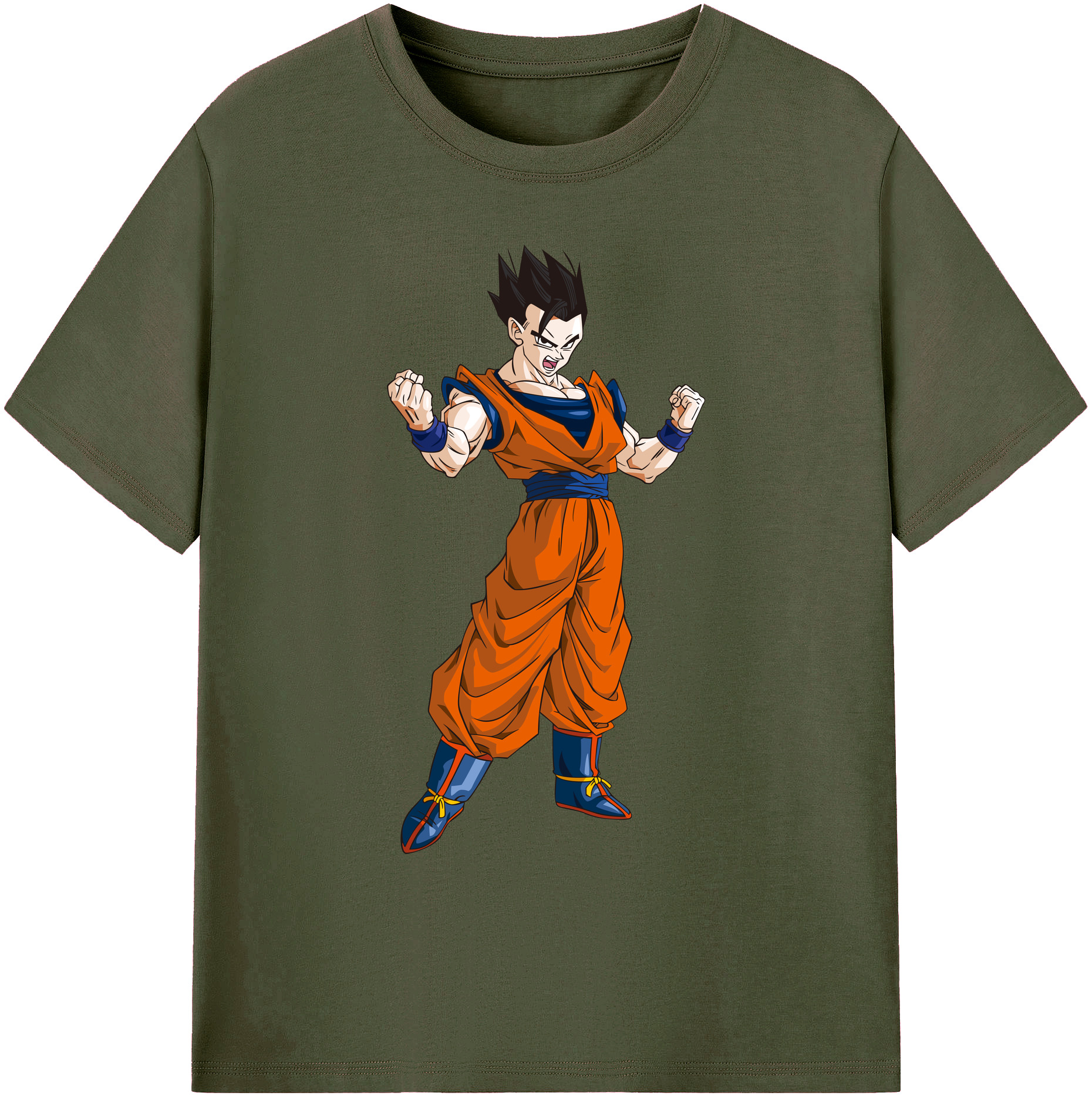（画像用） ドラゴンボール 孫 悟飯（そんごはん）DRAGON BALL Son Gohan 綿100％ メンズ半袖Tシャツ｜肌触りやわらか＆通気性